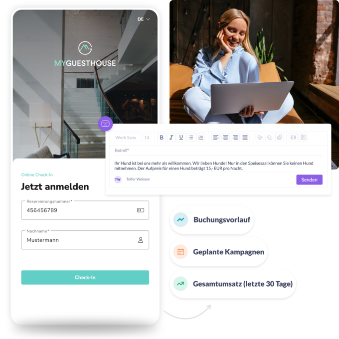 View of customizable options in the App