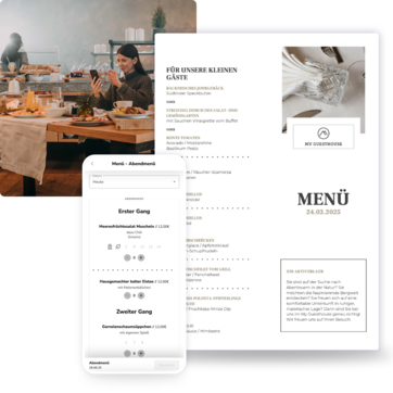 Print templates at the push of a button – printing your menu has never been this easy.