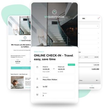 Übersicht der Check-In und Check-Out Funktionen